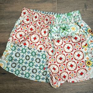 Zara satin-effect drawstring shorts